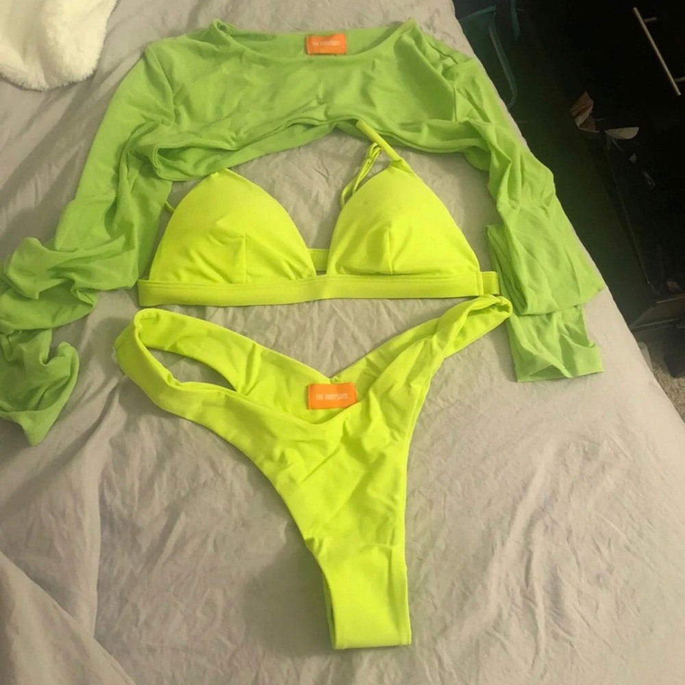 Lime green swimwear